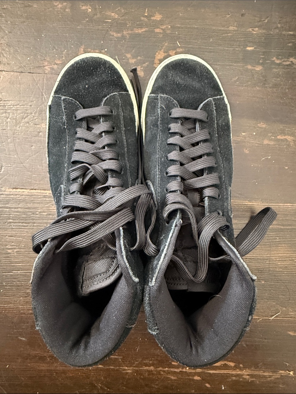 Nike Black Suede High-Top Sneakers